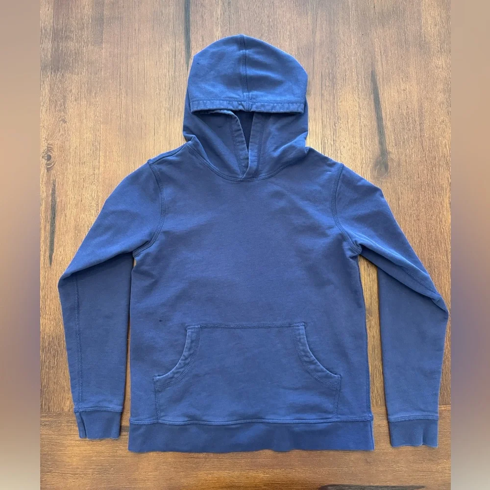 Hanna Andersson Boy’s Navy Hooded Pullover Sweatshirt - Size 12